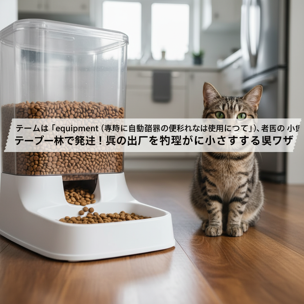 テープ一枚で解決！餌の出口を物理的に小さくする裏ワザのイメージ