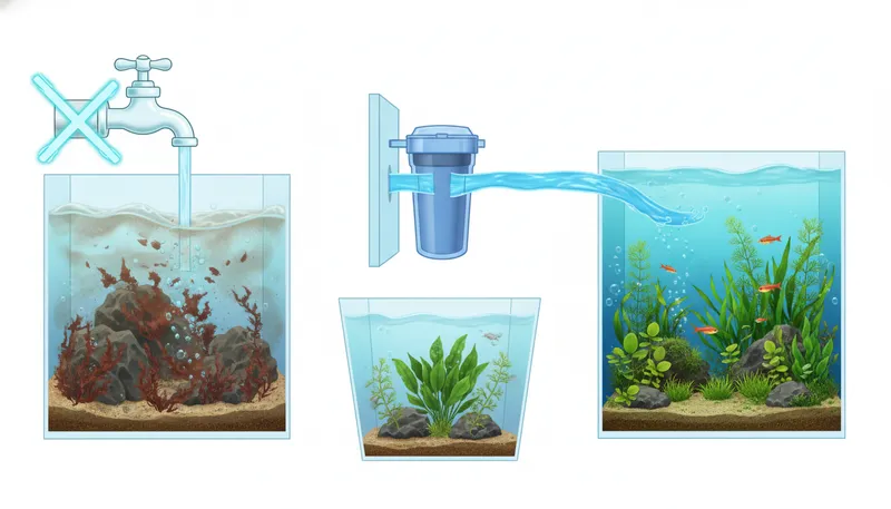 水道水中のケイ素を断つ！本気の茶ゴケ対策３ステップのイメージ