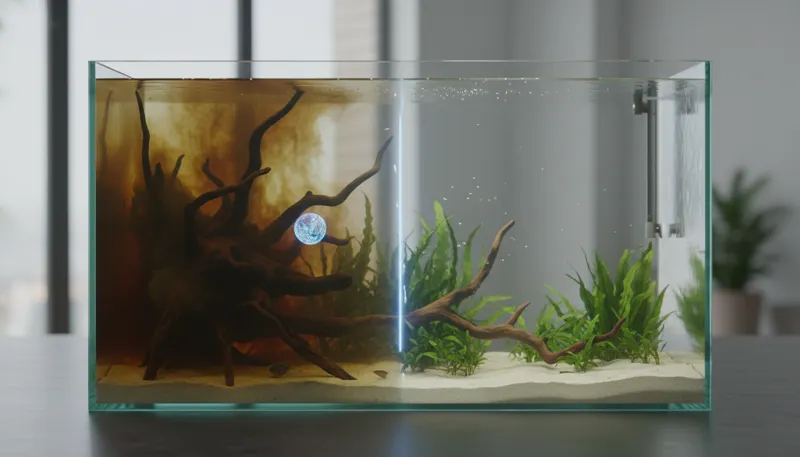 どうしても透明な水がいい！流木のアクとブラックウォーターをコントロールする方法のイメージ