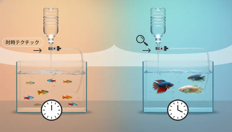 魚種別！点滴法 水合わせの時間目安と時短テクニックのイメージ
