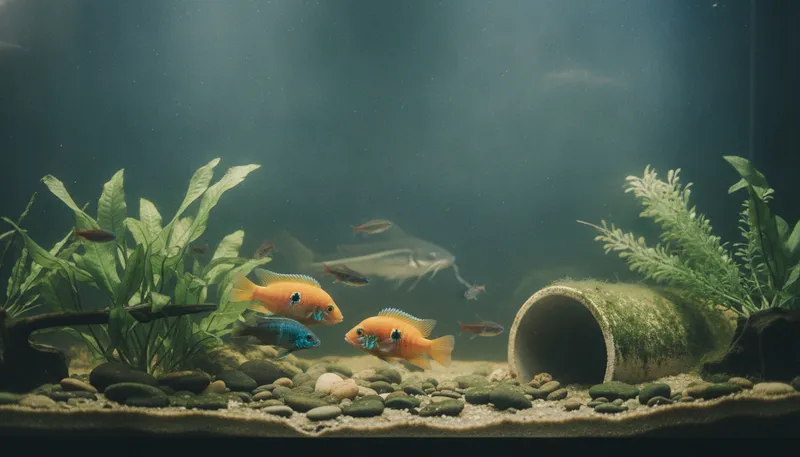 見落としがちな繁殖を妨げる要因：混泳魚と産卵場所のイメージ