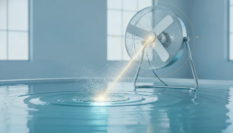 プロが実践するサーキュレーター水面冷却の「黄金角度」とは？のイメージ