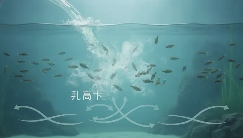 なぜ？新水変化で起こる「魚の活性の乱高下」そのメカニズムのイメージ