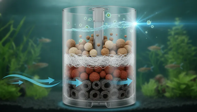 これが最適解！生物ろ過を最大化する外部式フィルターろ材カスタマイズ術のイメージ