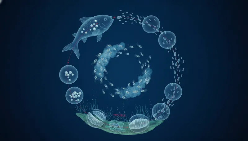 なぜ繰り返す？知られざる白点病寄生虫の恐るべきライフサイクルのイメージ
