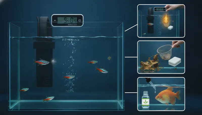 【明日からできること】愛魚を白点病から守るための3つのアクションのイメージ
