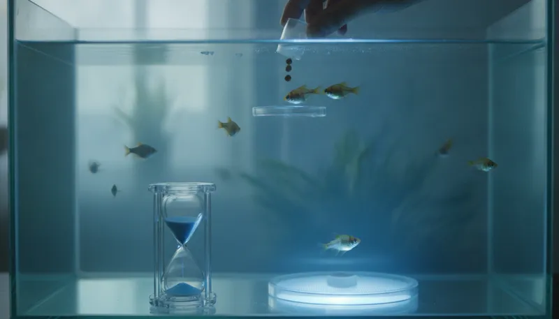 具体的な薬浴中の餌やり方法とタイミングのイメージ