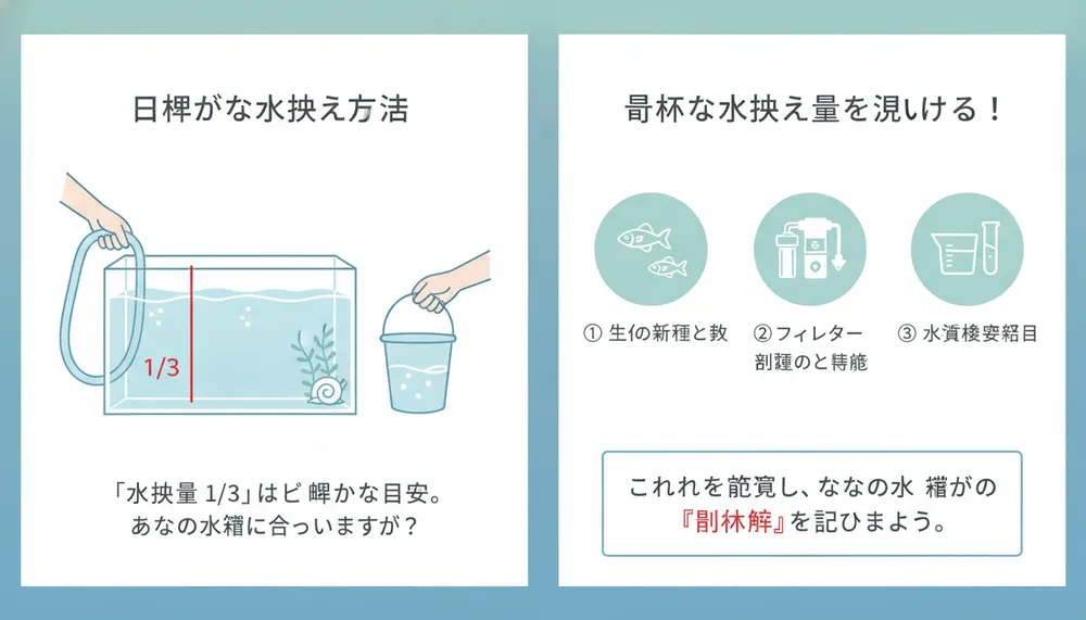 その「水換え量 1/3の根拠」、実はあなたの水槽には合っていないかも？プロが教える最適解