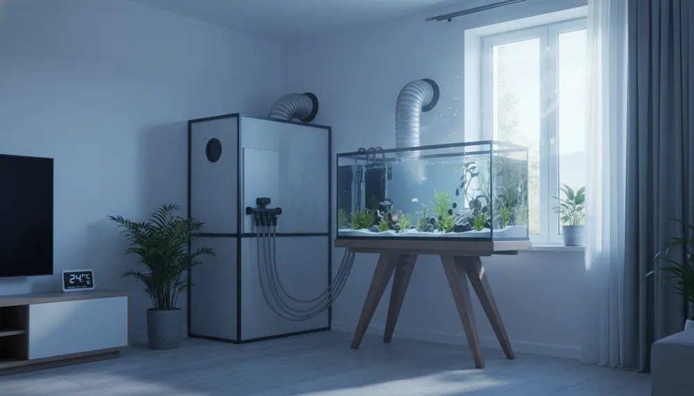 水槽用クーラーの排熱対策、部屋がサウナ化する前に！室温上昇を抑える逆転の発想